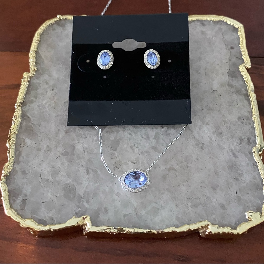 [Swarovski] Necklace and Earring Set